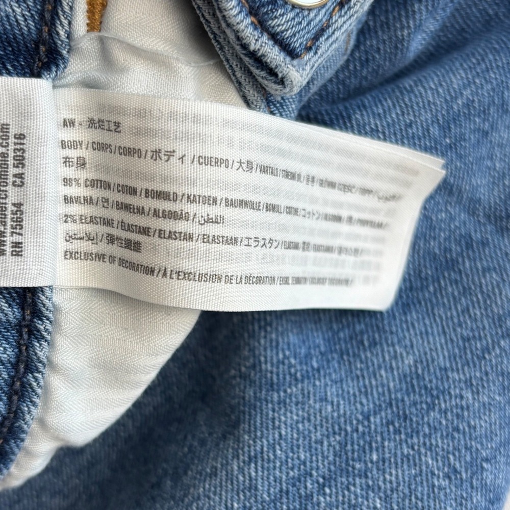Hollister Ultra High-Rise Dad Jeans Blue Med Wash Stretch Size 15R Fits W32 L30 - Picture 4 of 11